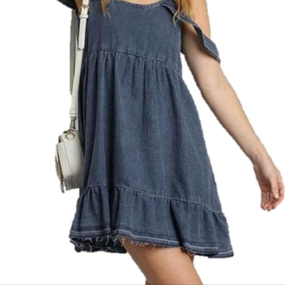 Umgee Denim boho dress size S - Picture 4 of 4